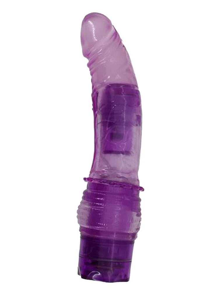 Crystal Caribbean Number 4 Jelly Vibrator - Purple - 6.5in