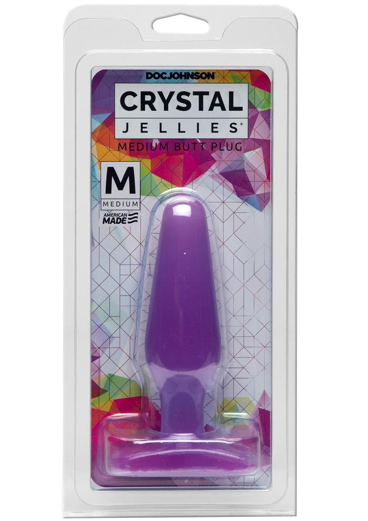 Crystal Jellies Butt Plug - Purple - Medium