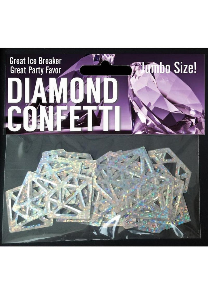 Diamond Mylar Confetti Silver Jumbo Size - Silver