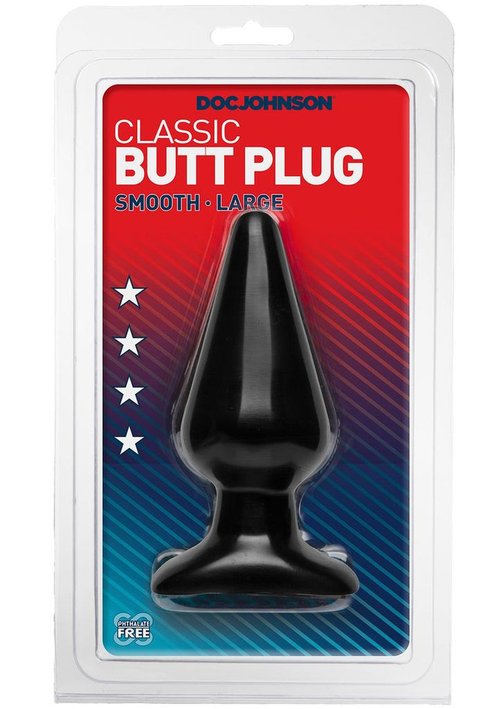 Doc Johnson Classic Butt Plug - Black - Large