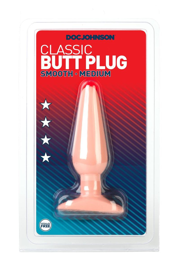Doc Johnson Classic Butt Plug - Flesh/Vanilla - Medium