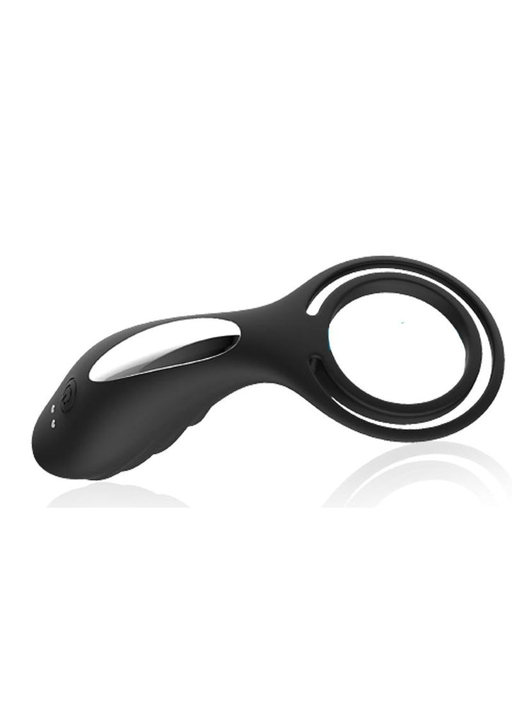 Doctor Love's Zinger Plus Silicone Rechargeable Vibrating Cock Ring - Black