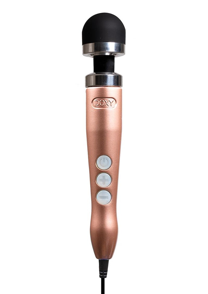 Doxy Die Cast 3 Wand Plug-In Body Massager - Black/Rose Gold - Small