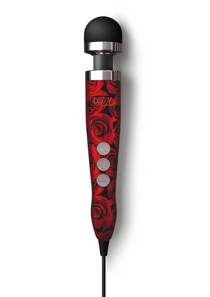 Doxy Die Cast 3 Wand Plug-In Wand Massager - Black/Red/Rose Pattern