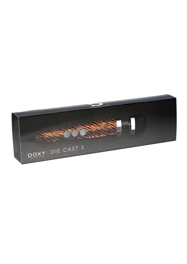 Doxy Die Cast 3 Wand Plug-In Wand Massager - Animal Print/Tiger Pattern