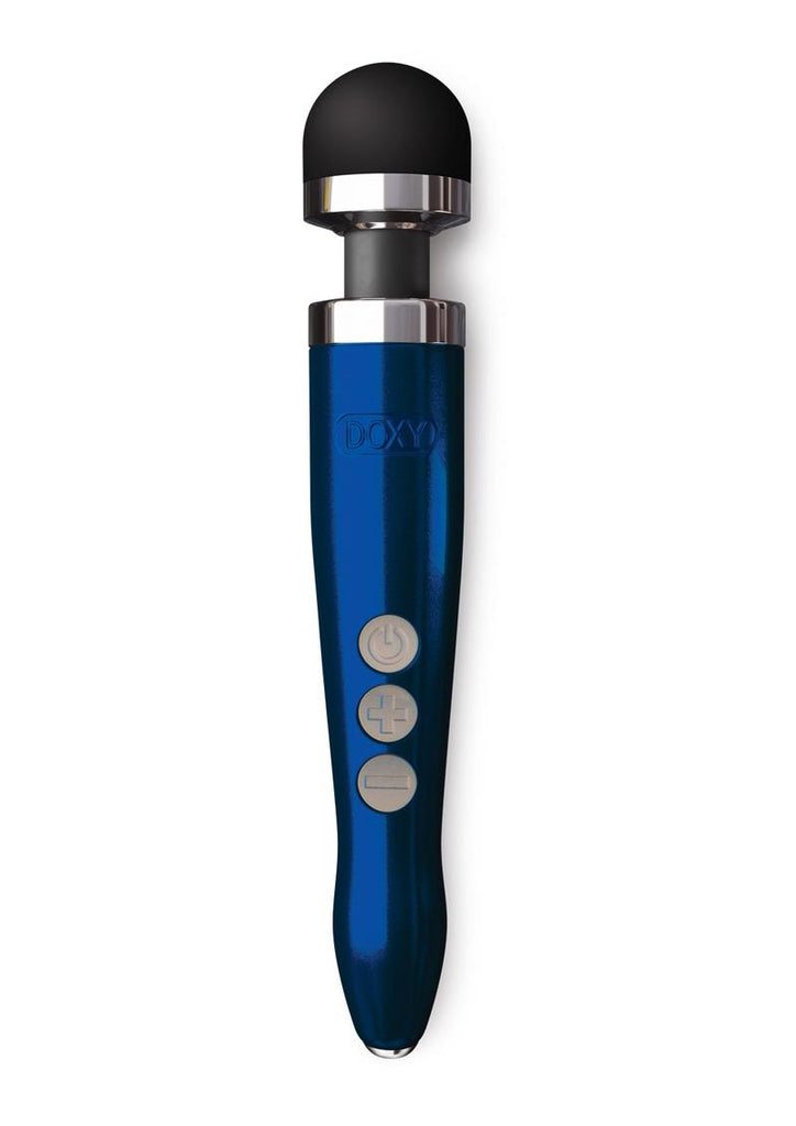 Doxy Die Cast 3RWand Rechargeable Vibrating Body Massager - Blue/Metal