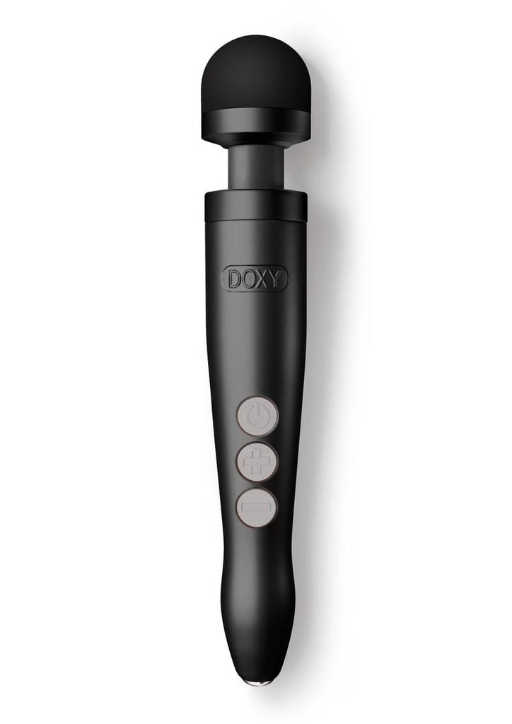 Doxy Die Cast 3RWand Rechargeable Vibrating Body Massager - Black/Matte Black