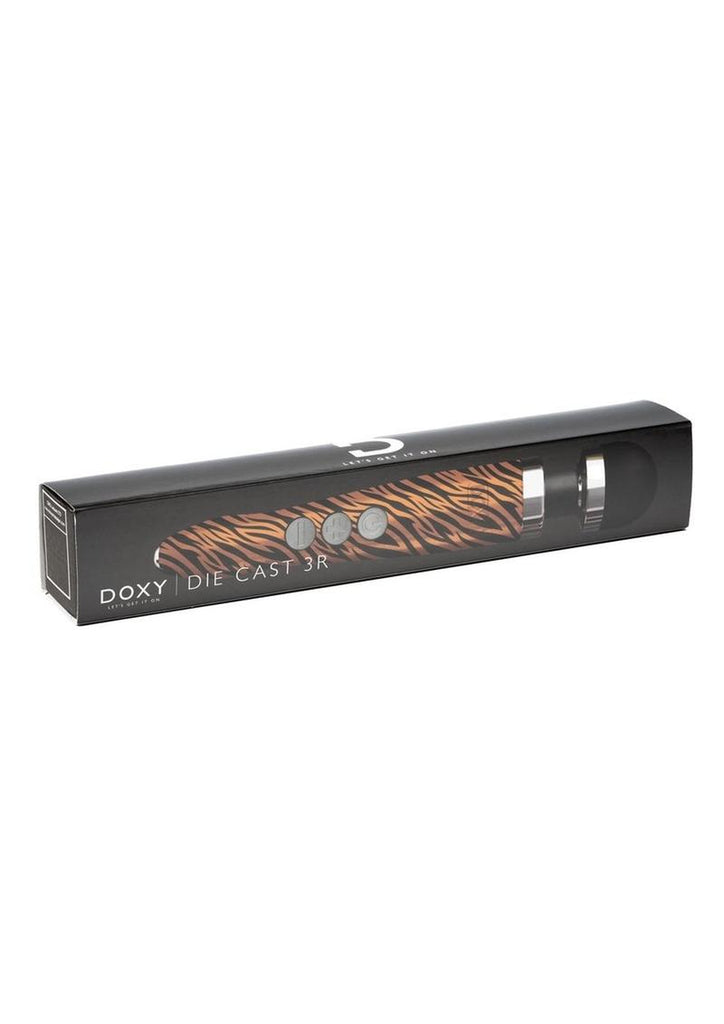 Doxy Die Cast 3RWand Rechargeable Vibrating Body Massager - Animal Print/Tiger Pattern