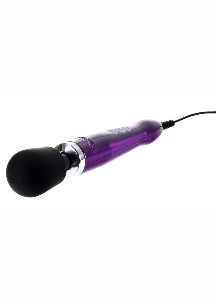 Doxy Die Cast Wand Metal Plug-In Vibrating Body Massager - Metal/Purple