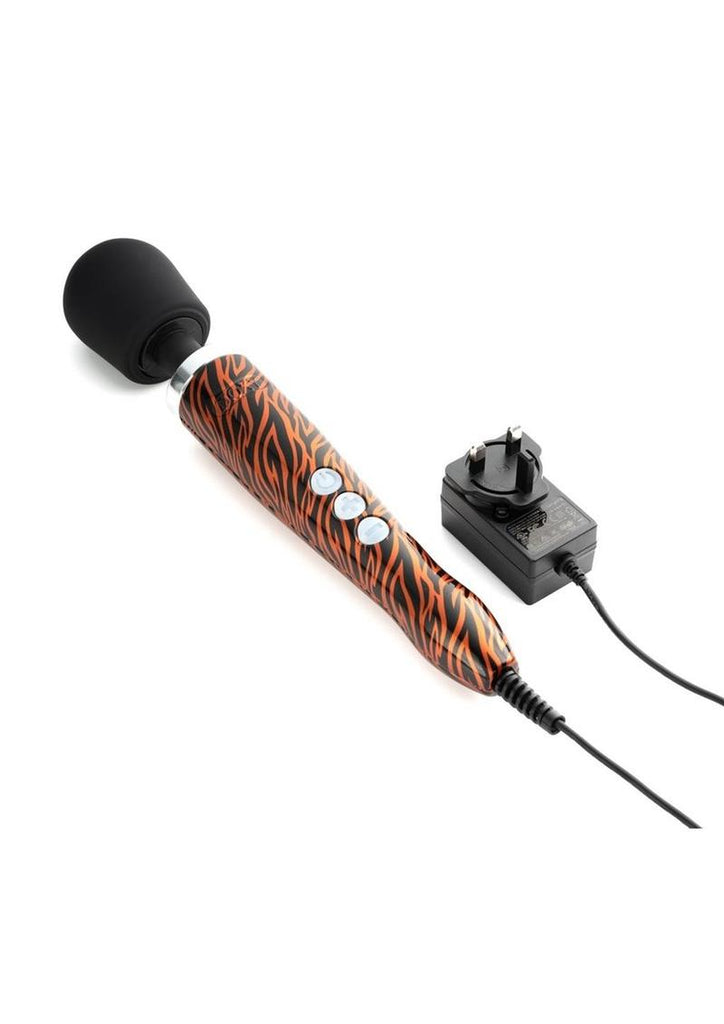 Doxy Die Cast Wand Plug-In Vibrating Body Massager - Animal Print/Metal/Tiger Pattern
