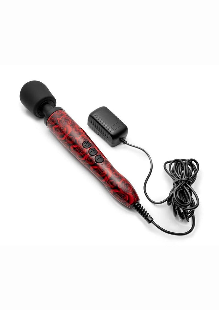Doxy Original Wand Plug-In Body Massager - Black/Red/Rose Pattern