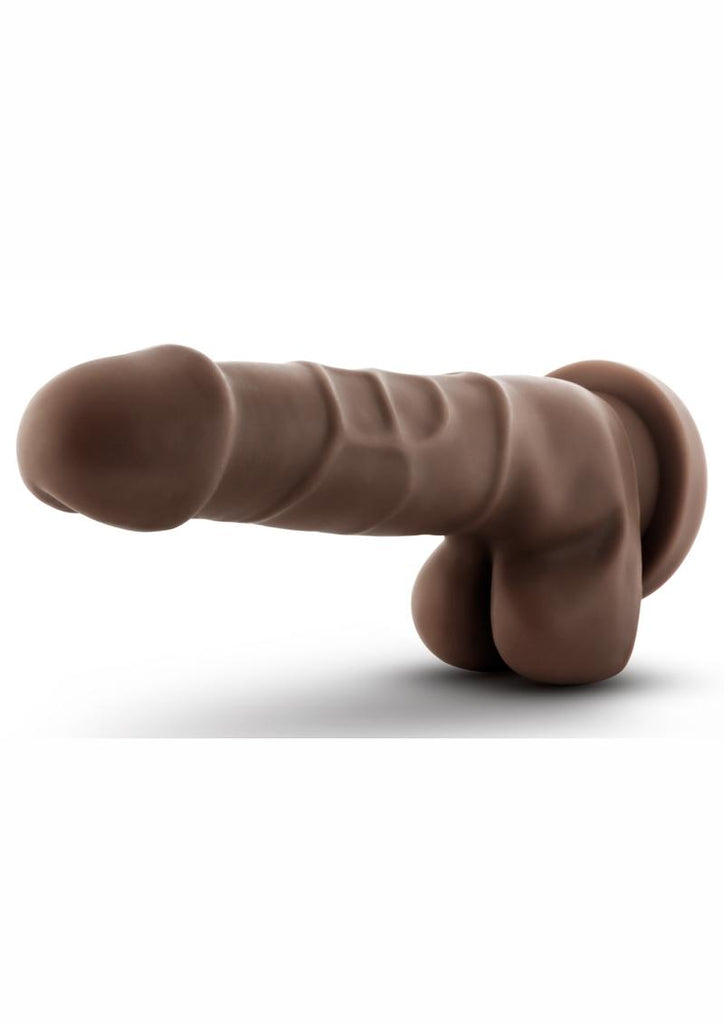 Dr. Skin Basic 7 Dildo with Balls - Chocolate - 7.75in
