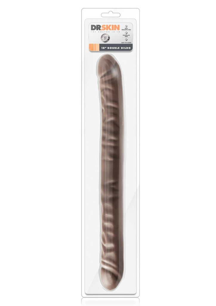 Dr. Skin Double Dildo - Chocolate - 18in