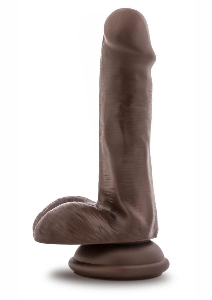 Dr. Skin Dr. Daniel Silicone Dildo with Balls and Suction Cup - Chocolate - 6in
