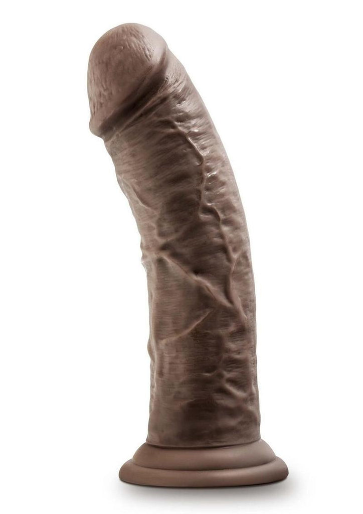 Dr. Skin Plus Thick Posable Dildo with Suction Cup - Chocolate - 8in