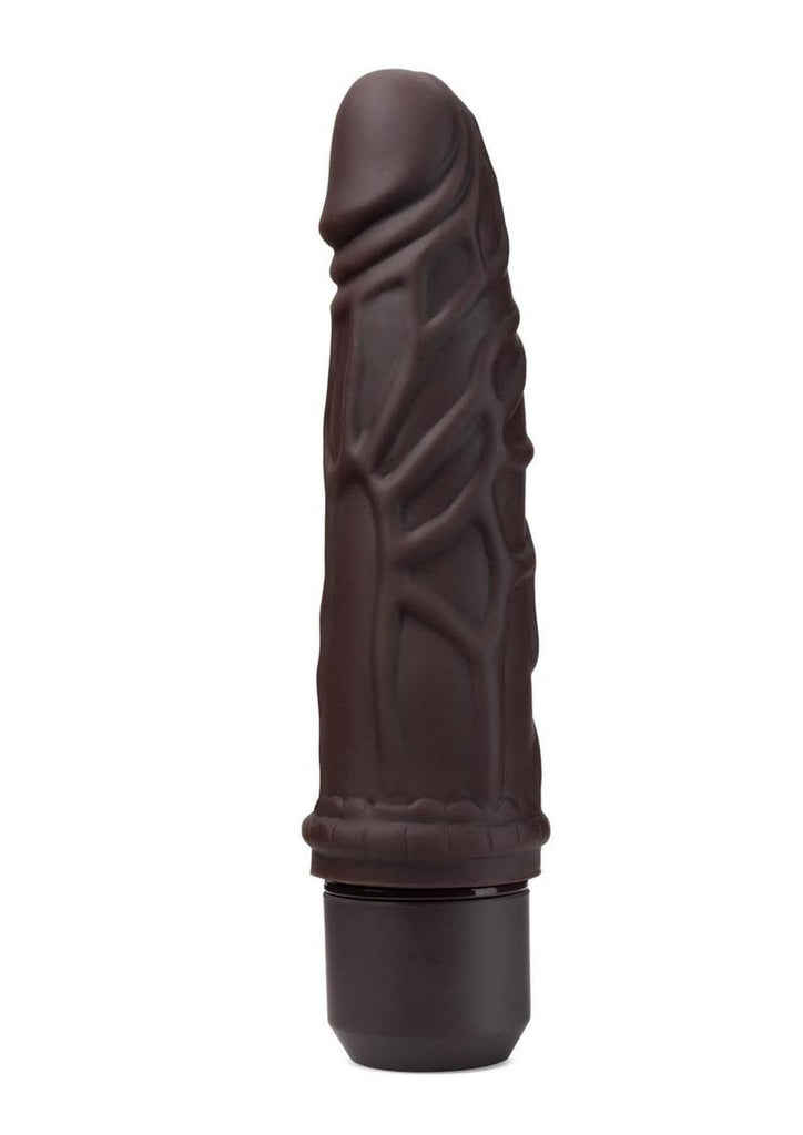 Dr. Skin Silicone Dr. Robert Vibrating Dildo - Chocolate - 7in