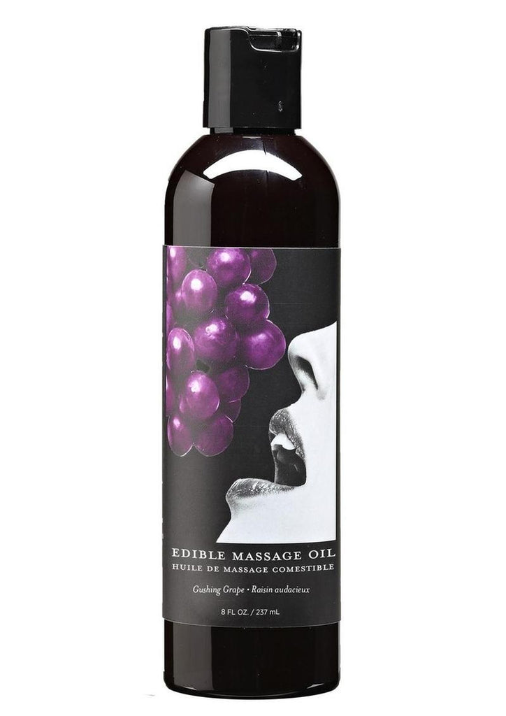 Earthly Body Hemp Seed Edible Massage Oil Gushing Grape - 8oz
