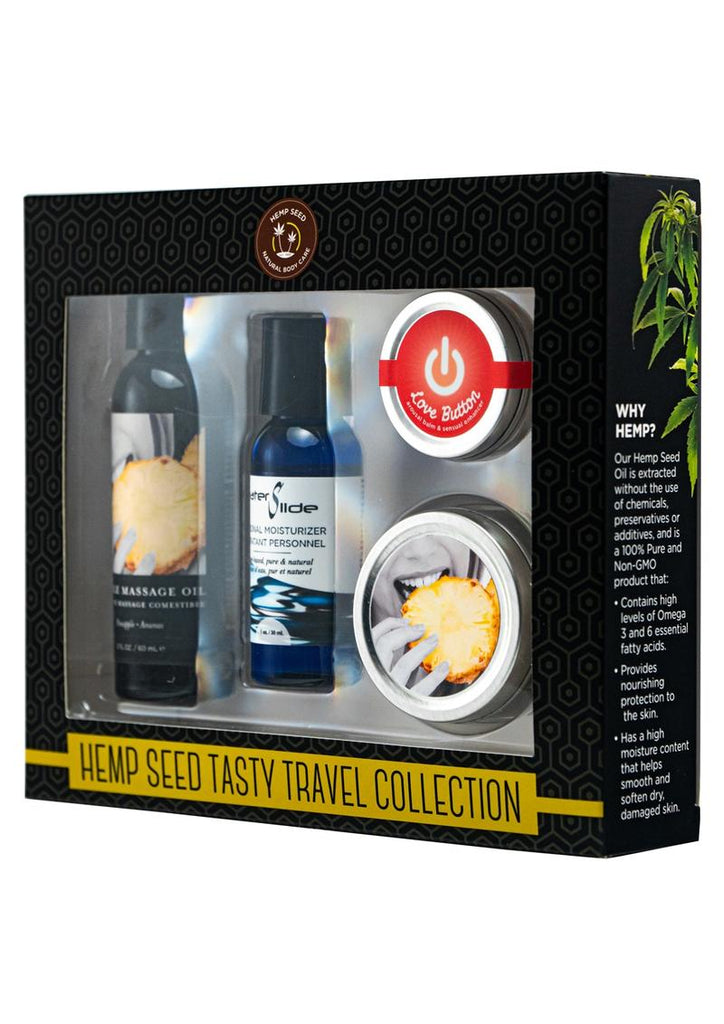 Earthly Body Pineapple Hemp Seed Tasty Travel Flavored Body - 4 Per Set/Set