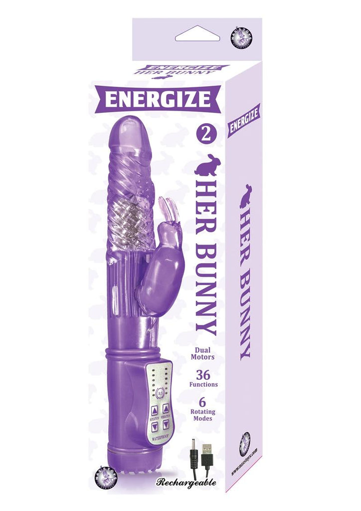 Energize Her Bunny 2 Dual Motor Rechargeable Rabbit Vibrator - Purple