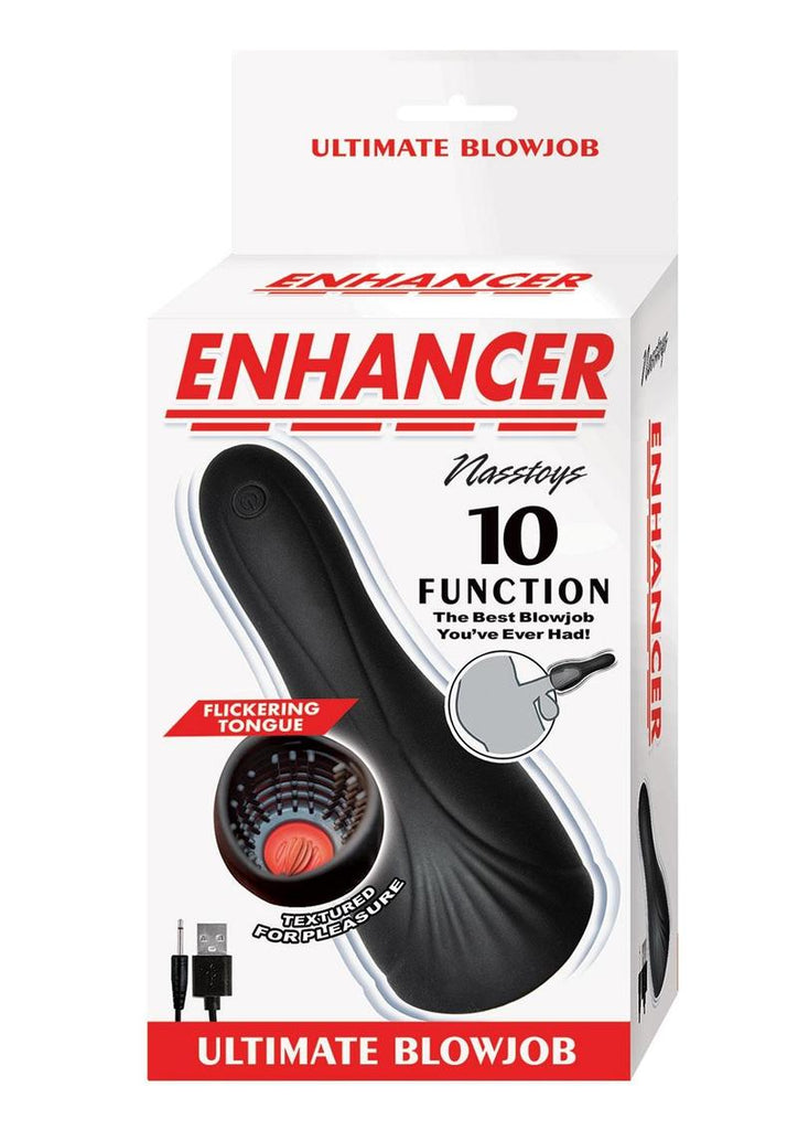 Enhancer Ultimate Blow Job Rechargeable Silicone Masturbator - Black