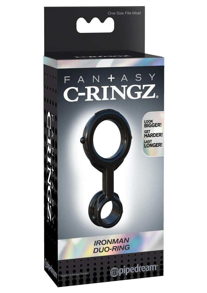 Fantasy C-Ringz Ironman Duo-Cock Ring - Black
