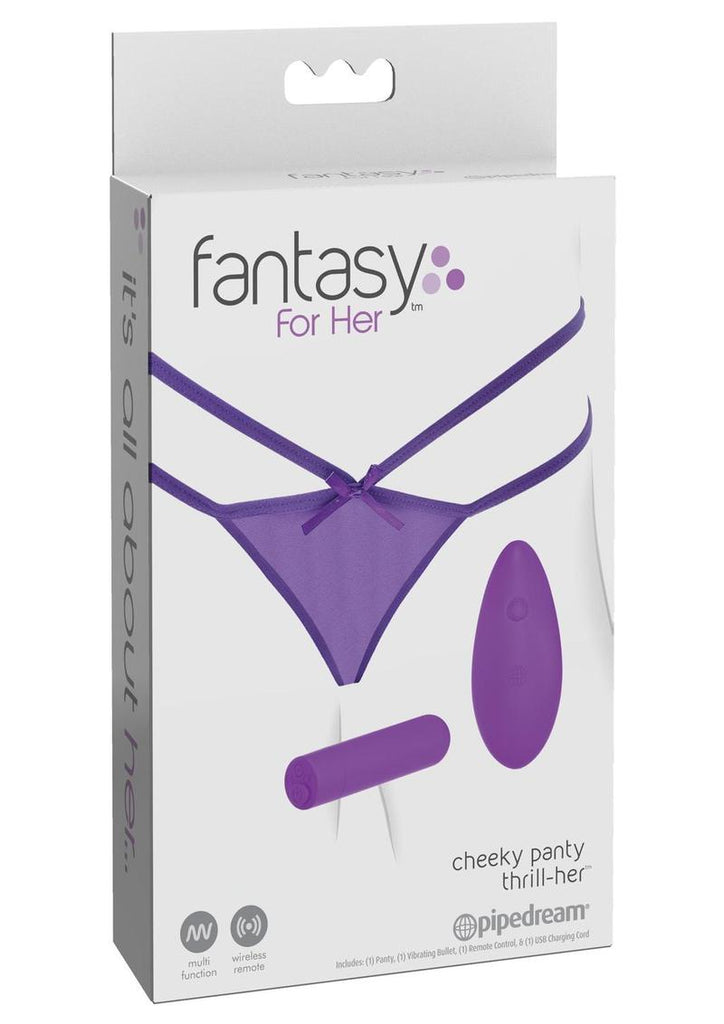 Fantasy For Her Cheeky Panty Thrill Her Panty Vibe - Purple