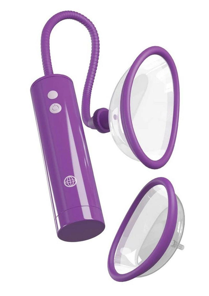 Fantasy For Her Rechargeable Pleasure Pump Kit with Remote Control - Clear/Purple