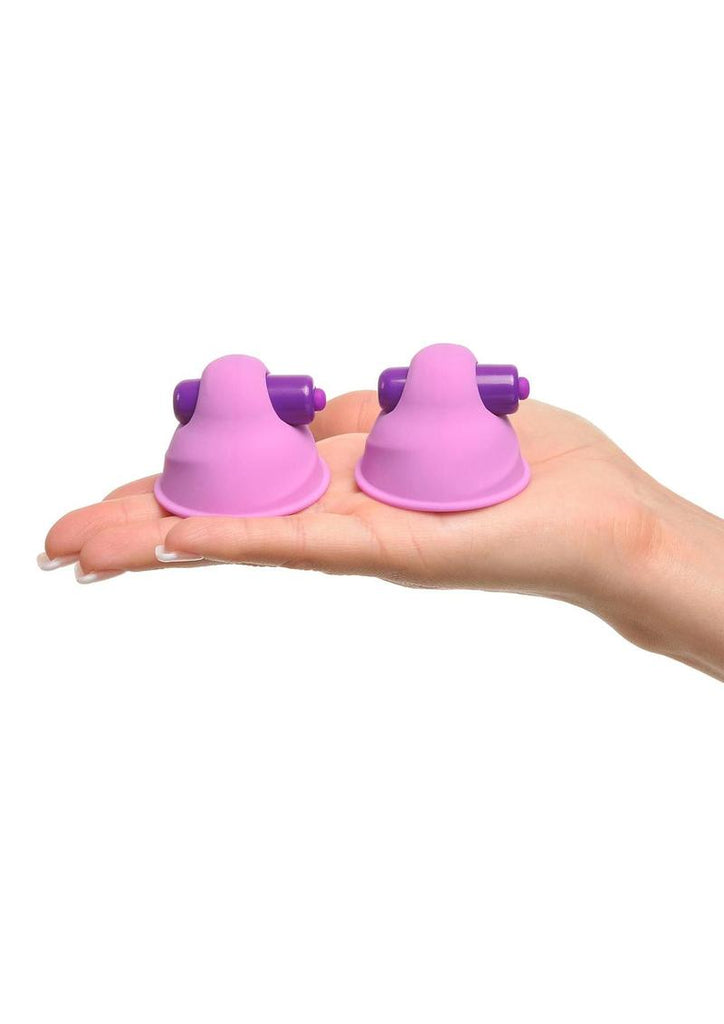 Fantasy For Her Silicone Vibrating Nipple Suck Hers Waterproof - Purple - 2in