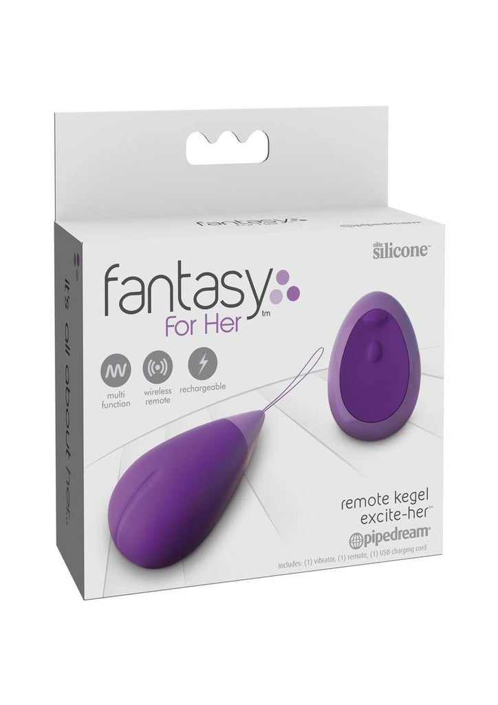 Fantasy For Her Silicone Wireless Remote Kegel Excite Her Waterproof - Purple