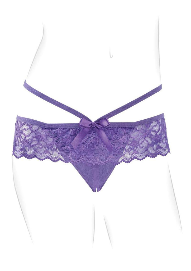 Fantasy Fore Her Thrill Her Crotchless Panty Vibe - Purple