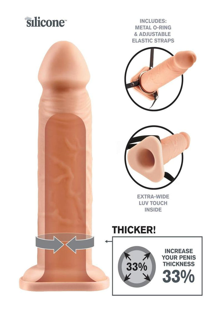 Fantasy X-Tensions Silicone Performance Hollow Extension - Flesh - 8in
