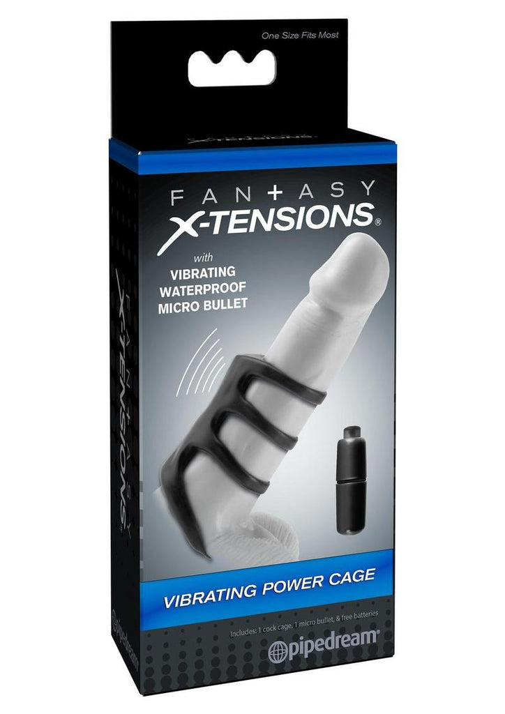 Fantasy X-Tensions Vibrating Power Cage Waterproof - Black - 3.5in