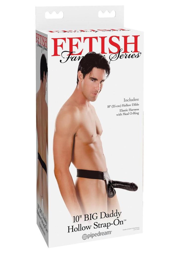 Fetish Fantasy Series Big Daddy Hollow Strap-On Dong - Black - 10in
