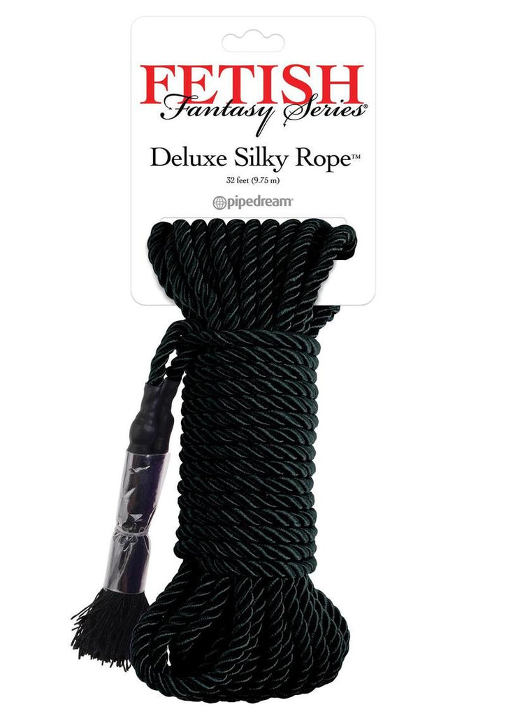 Fetish Fantasy Series Deluxe Silky Rope - Black - 32ft