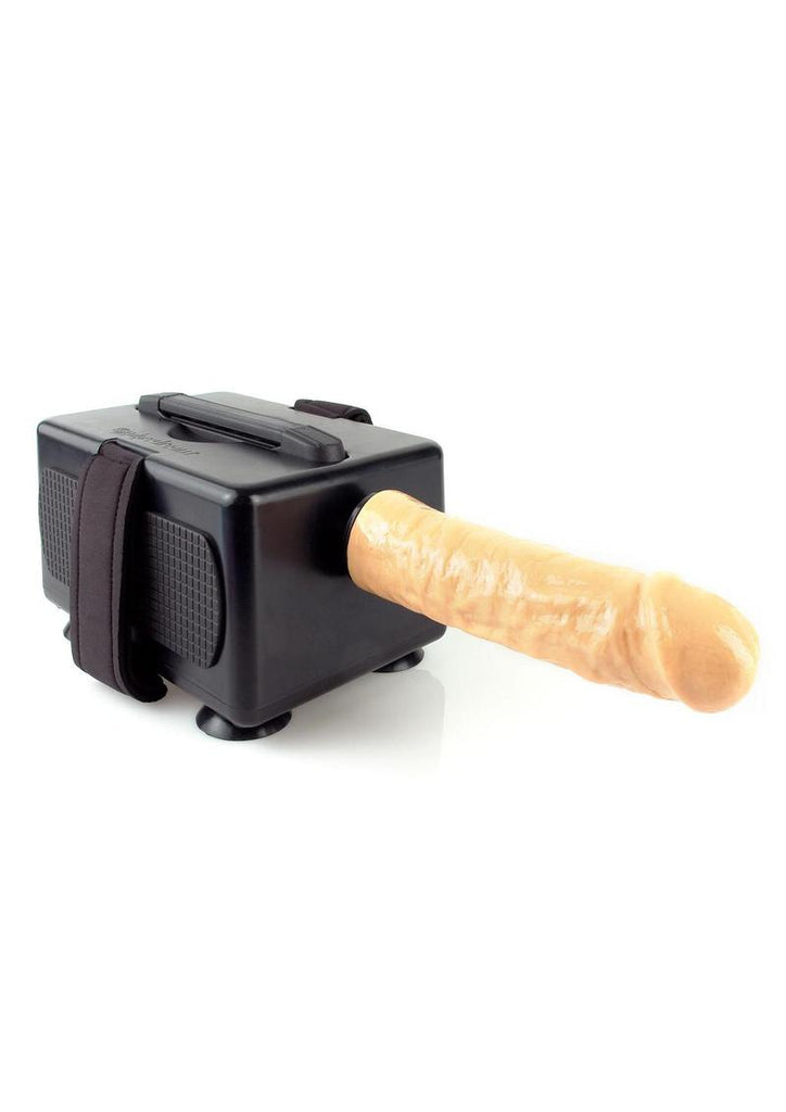 Fetish Fantasy Series International Portable Vibrating USB Powered Plug-In Sex Machine Kit with 2 Dildos - Black