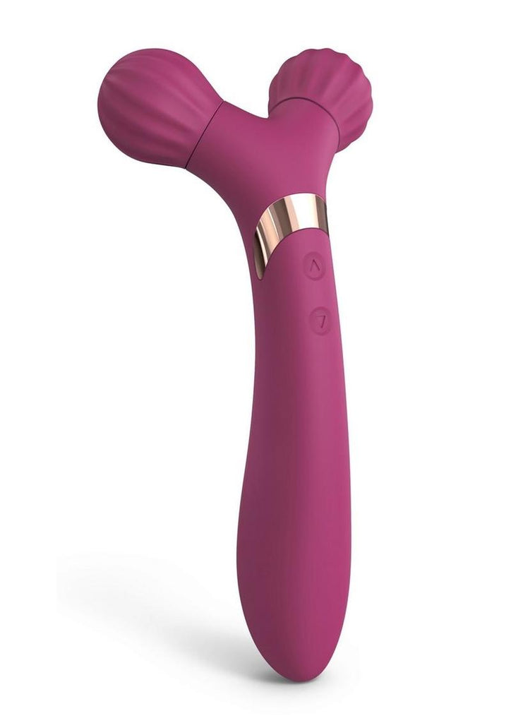 Fireball Rechargeable Silicone Body Massager and Vibrator - Plum Star/Purple