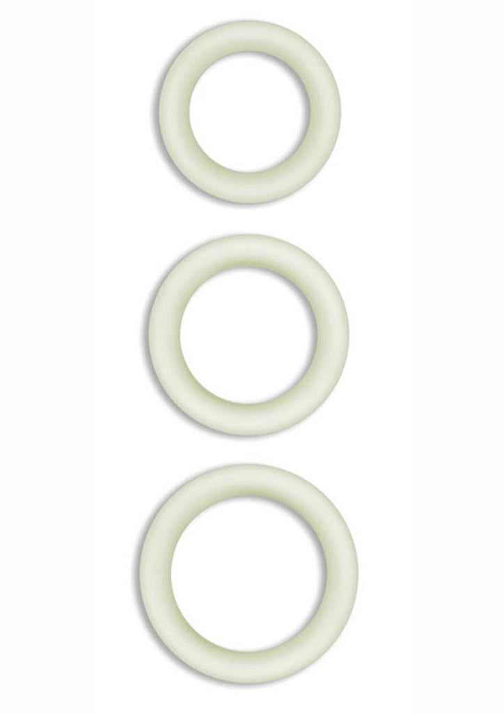 Firefly Halo Large Silicone Cock Ring - Clear/Glow In The Dark - Large