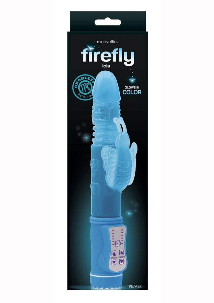 Firefly Lola Glow In The Dark Thrusting and Rotating Rabbit - Blue/Glow In The Dark