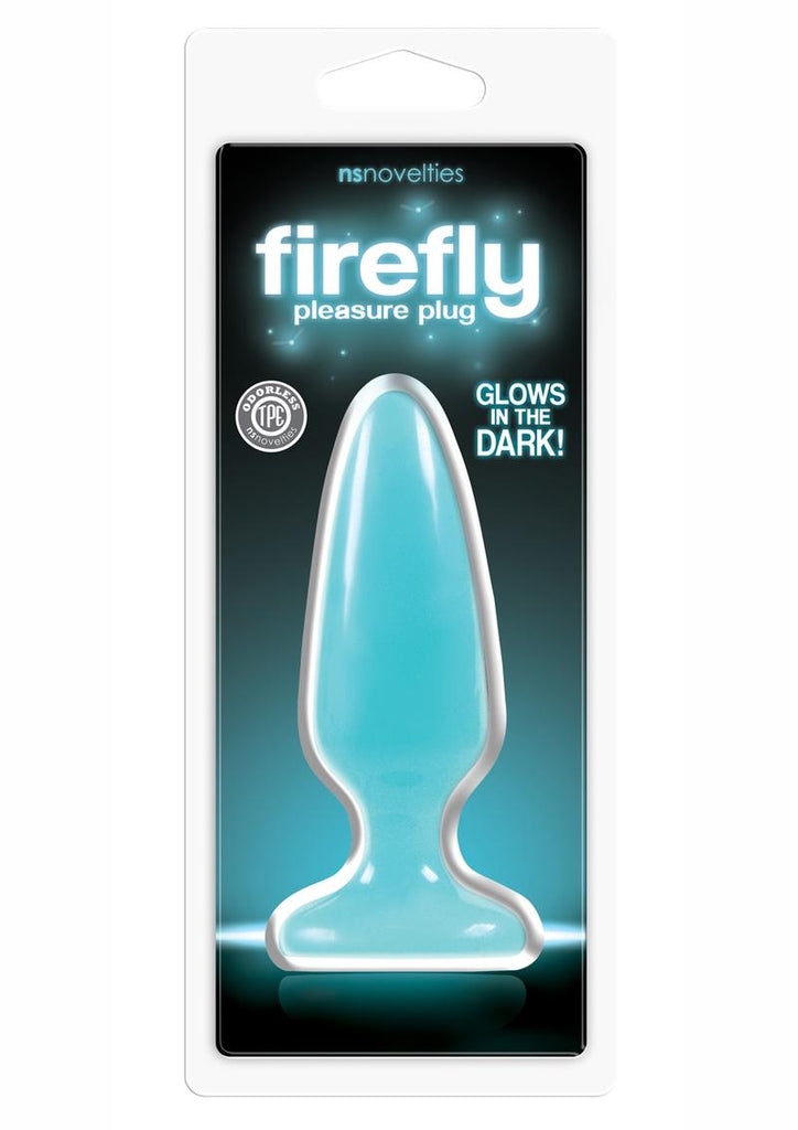Firefly Pleasure Plug Butt Plug - Blue/Glow In The Dark - Medium