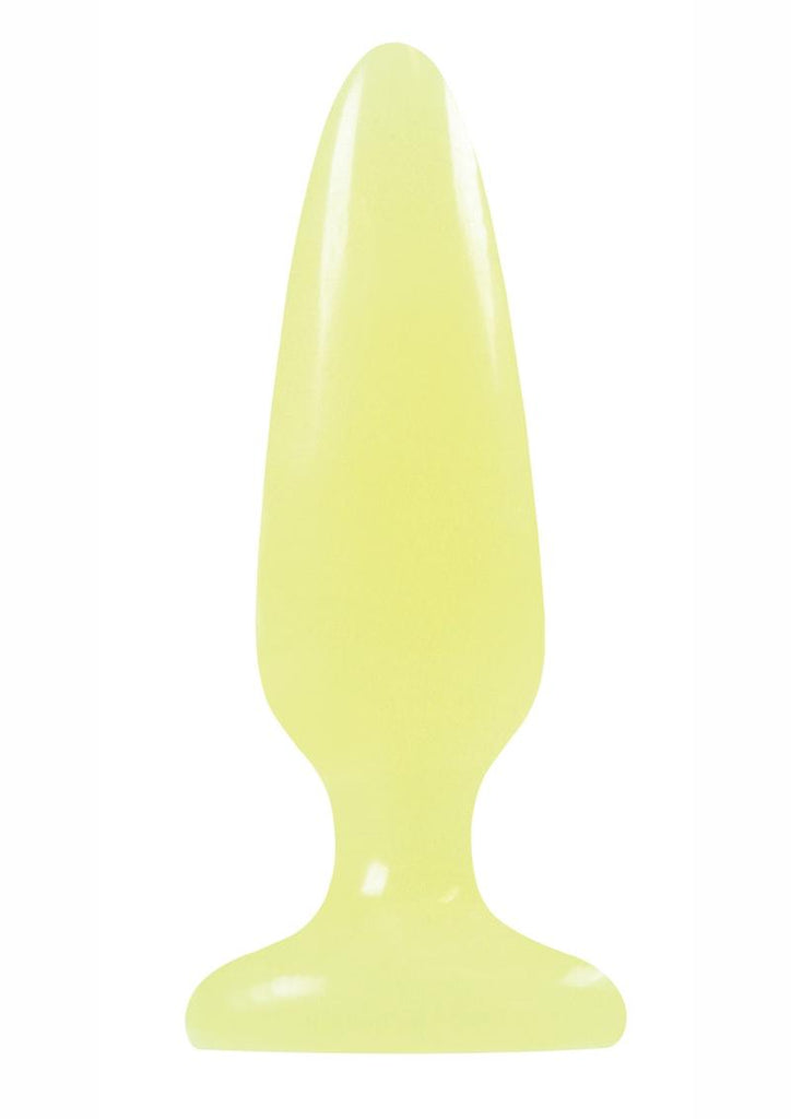 Firefly Pleasure Plug Butt Plug - Glow In The Dark/Yellow - Small