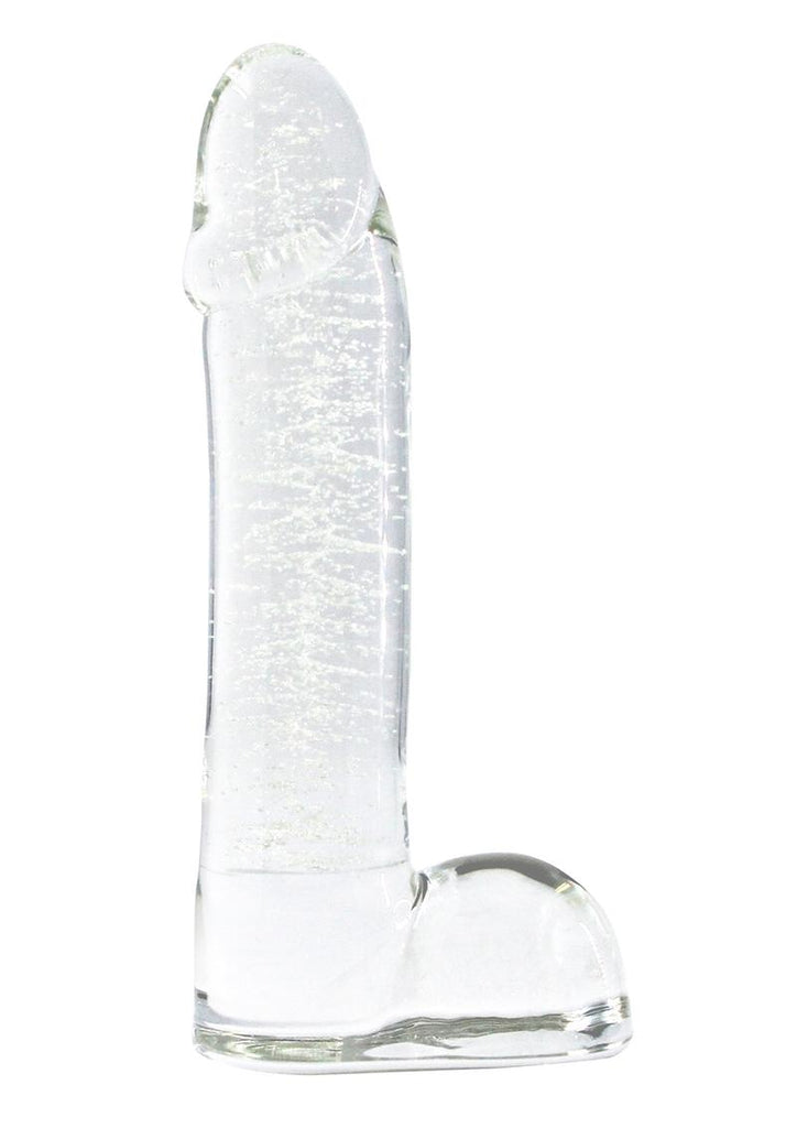 Firefly Smooth Glass Ballsey Dildo - Clear/Glow In The Dark