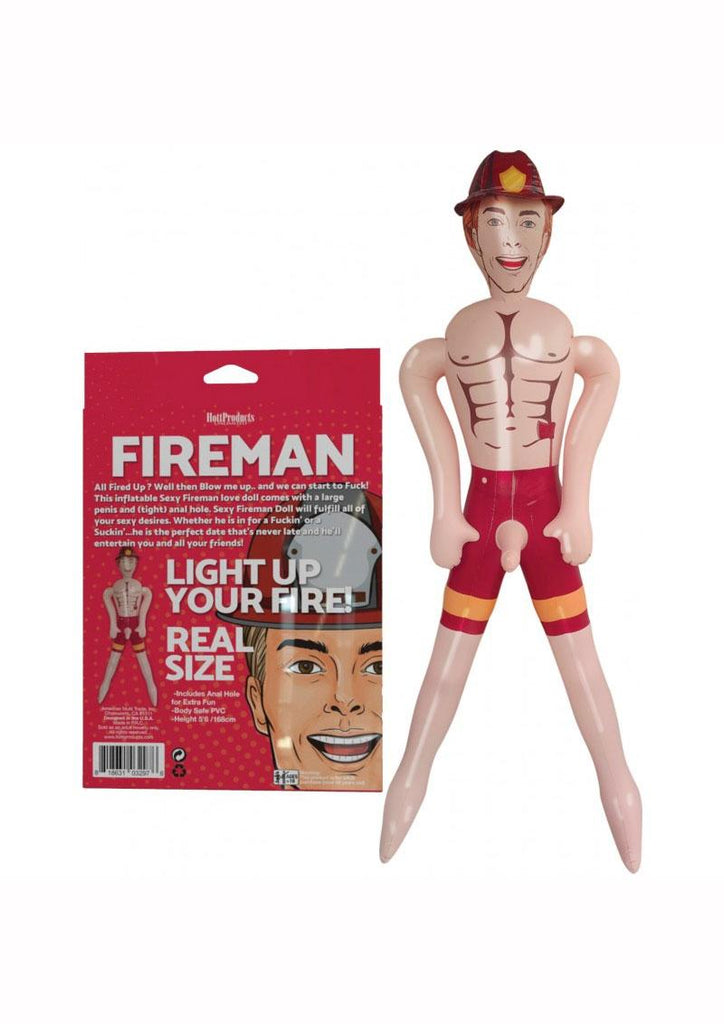 Fireman Blow-Up Doll - Vanilla - 5.5ft