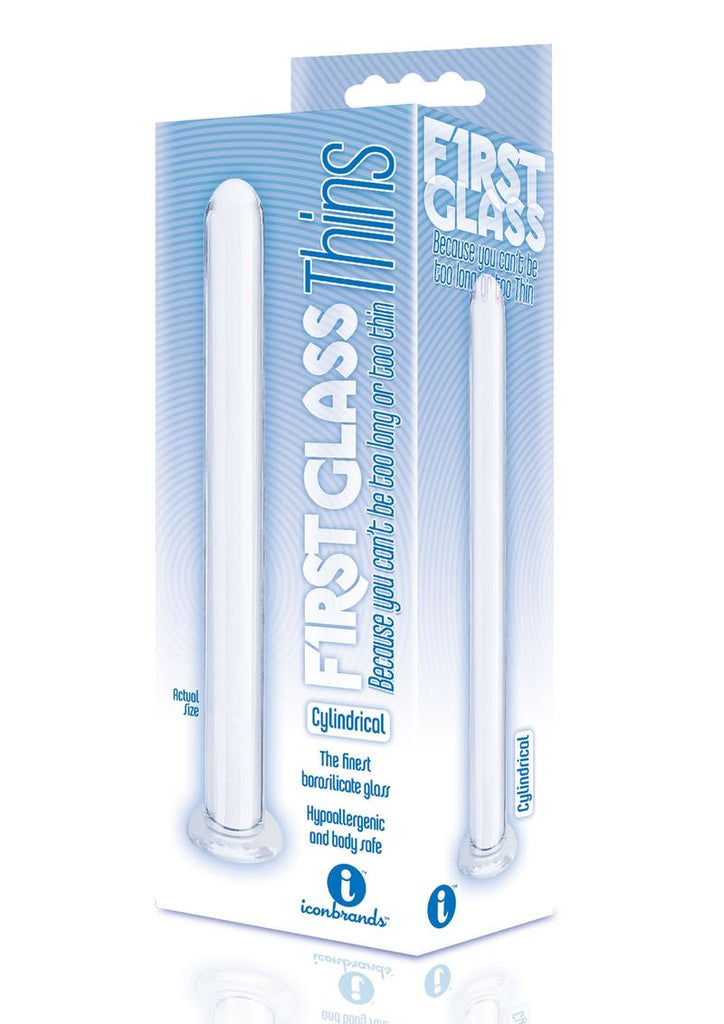 First Glass Thins Cylindrical Glass Plug - Clear