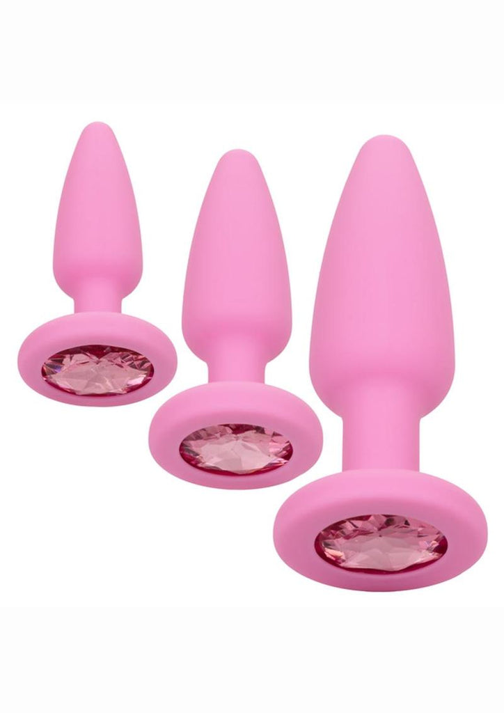 First Time Crystal Booty Kit Silicone Probes - Pink - 3 Piece