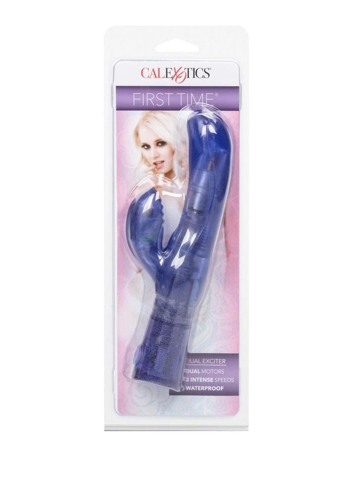 First Time Dual Exciter Rabbit Vibrator - Purple