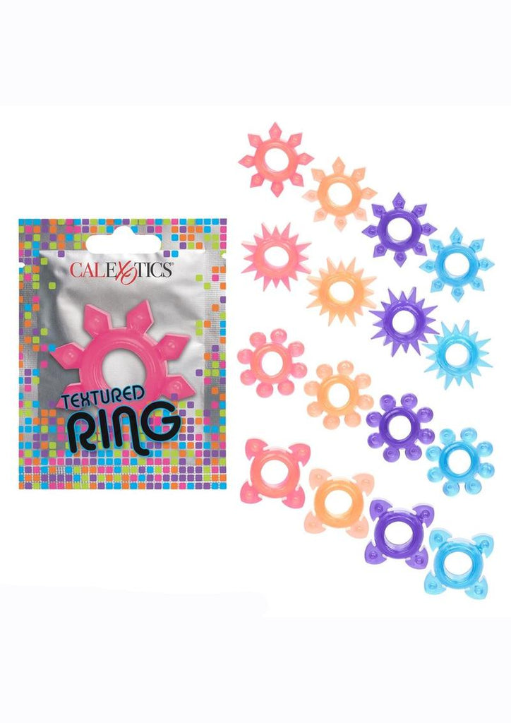 Foil Pack Textured Cock Ring - Assorted Colors/Pink