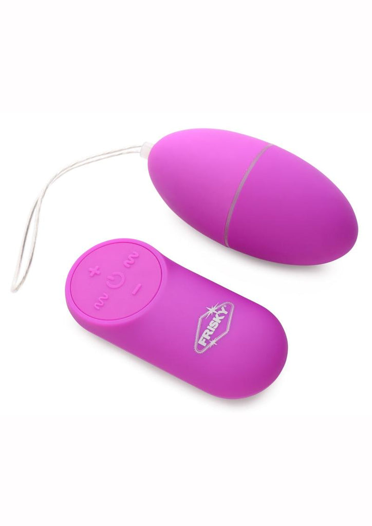 Frisky Scrambler 28x Rechargeable Vibrating Egg with Remote Control - Purple