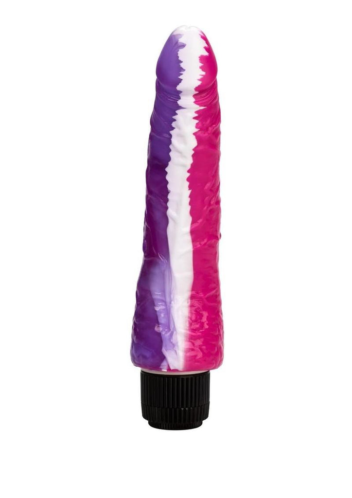 Funky Jelly Curved Vibrator - Multicolor