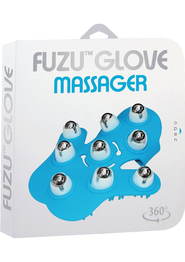Fuzu Glove Massager Glove with Rolling Balls - Blue
