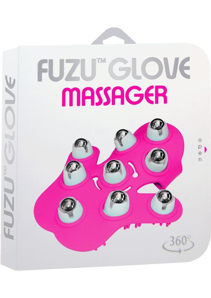 Fuzu Glove Massager Glove with Rolling Balls - Pink